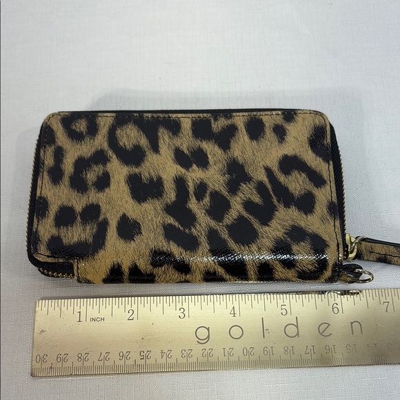 Halogen Handbags - 🍌Halogen Brown and Black animal print wallet with the wristlet cap capability